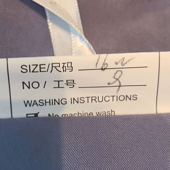 New Mother of the Bride  (16W ) Dusty Blue Chiffon Sleeveless Ruched  Dress - Picture 10 of 10